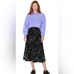 FRNCH Paris Julianne Fuzzy Balloon Sleeve Sweater Lilac Anthropologie S